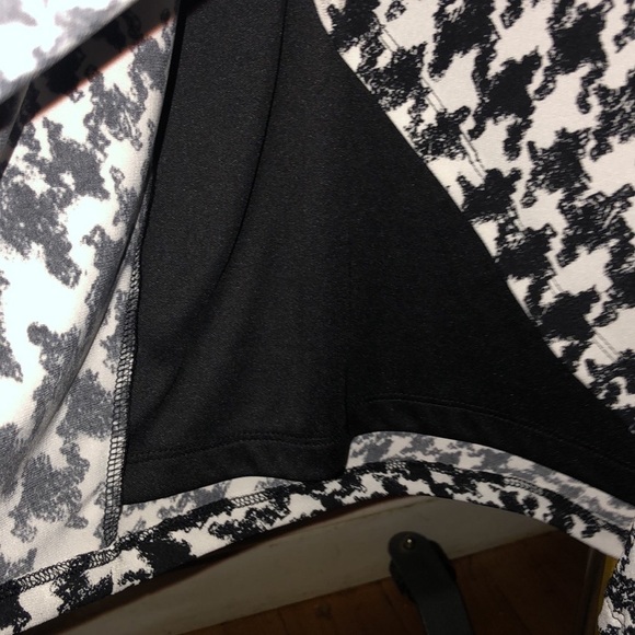 Guess size 12 black & white houndstooth faux wrap dress w/ zip detail NWT - Picture 14 of 16